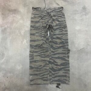 Y2K tiger stripe camo mens military cargo pants baggy wide leg 38